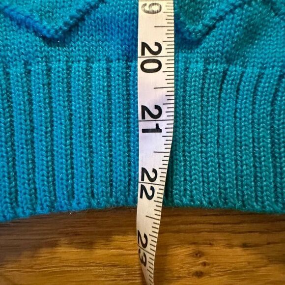 NWT old stock vintage izod Lacoste large teal sweater vest - Picture 8 of 11